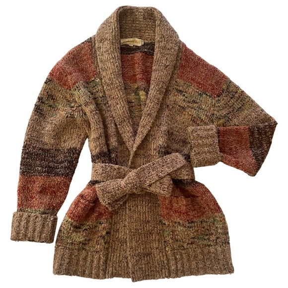 Vintage Sweaters - Vintage 70s Fashion Bar Sweater Cardigan